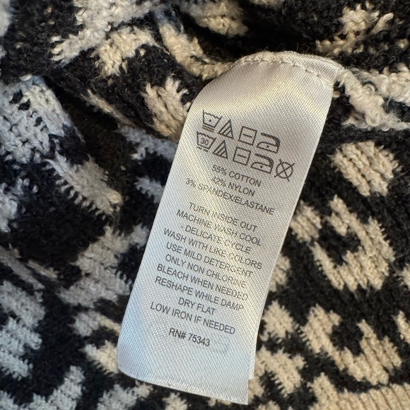 Women's Leopard Print Soft Sweater - Black and Cream - Picture 3 of 6